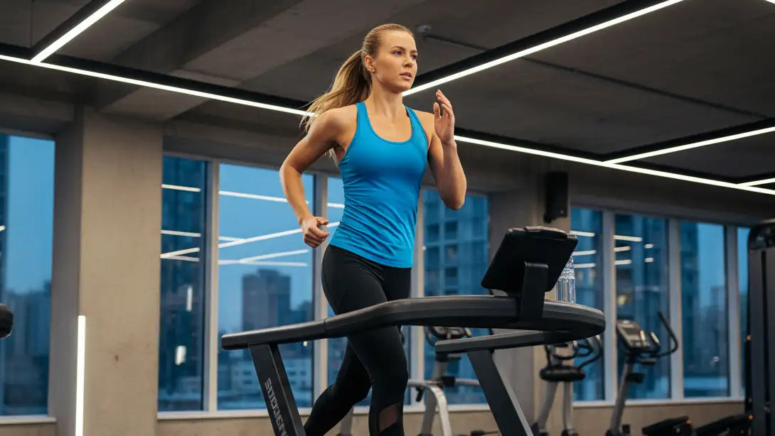 lady on treadmill