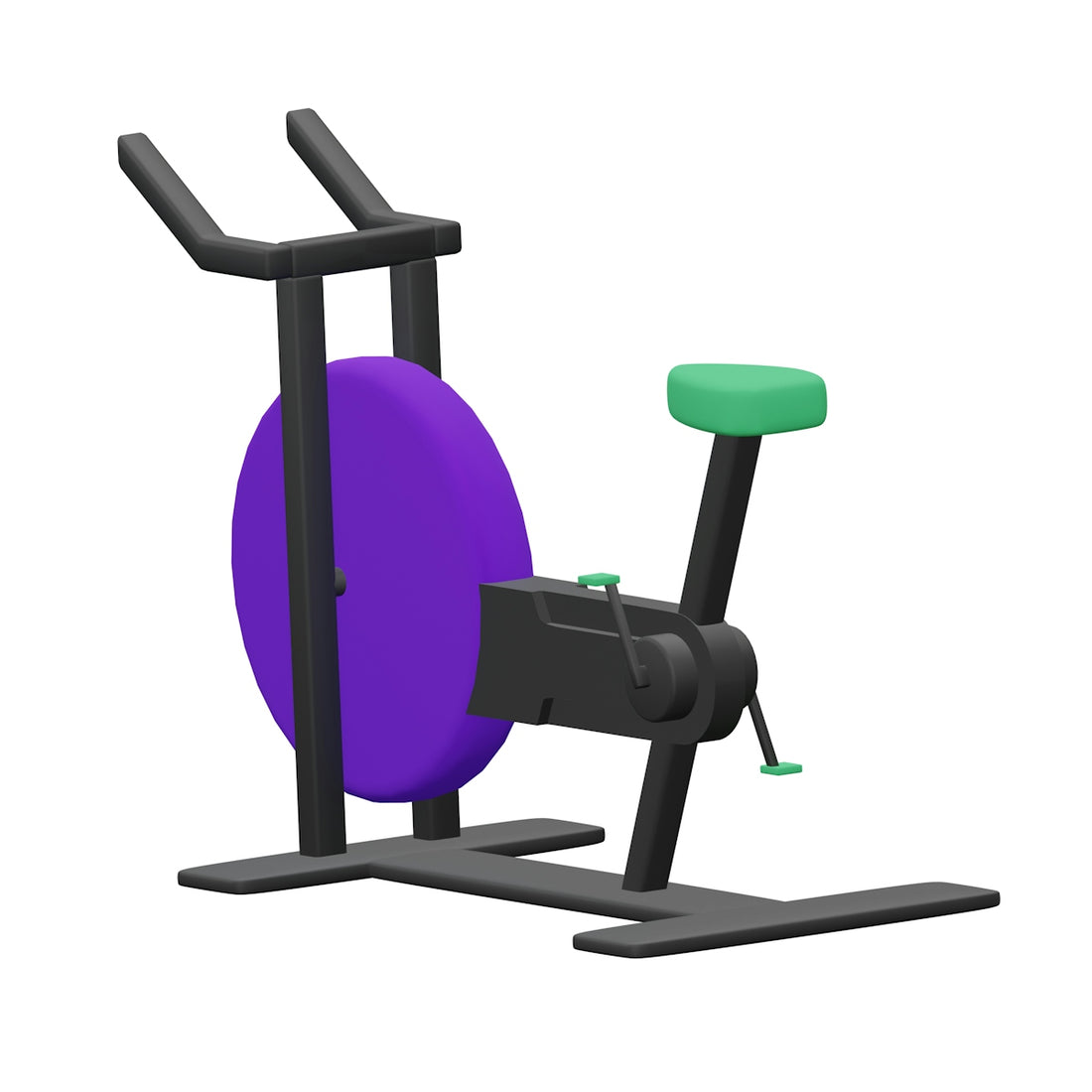 A 3D model of a stationary exercise bike