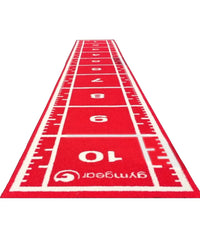 Green Gym Gear 10m x 1.5m sprint track with full line markings for athletic training and running drills.