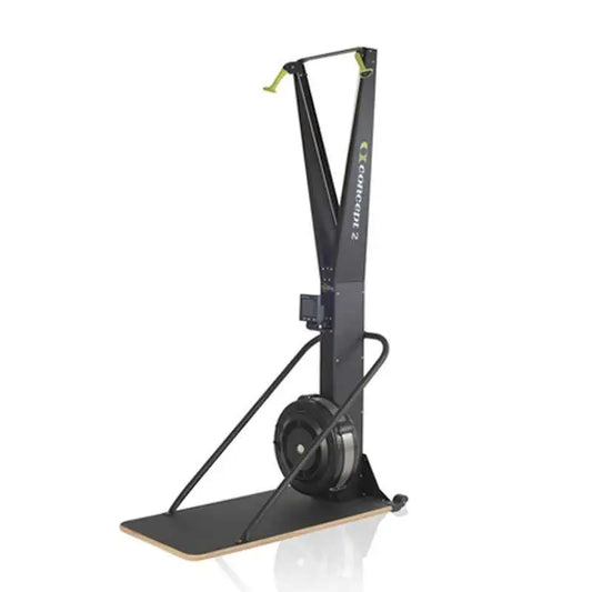 Concept2 SkiErg Cross-Country Ski Trainer showing the machine with handles and footrests for cardio workouts