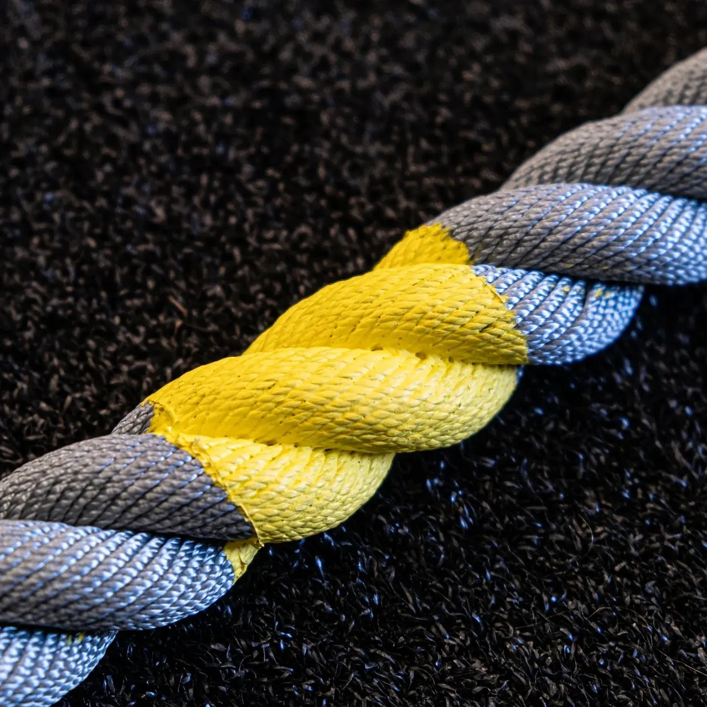 Gym Gear 38mm sled rope with hook and karabiner, 15m length, suitable for strength training and sled workouts.
