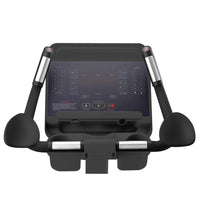 Gym Gear C97 Upright Bike showing a sleek exercise bike with adjustable seat and handlebars for indoor cardio workouts.