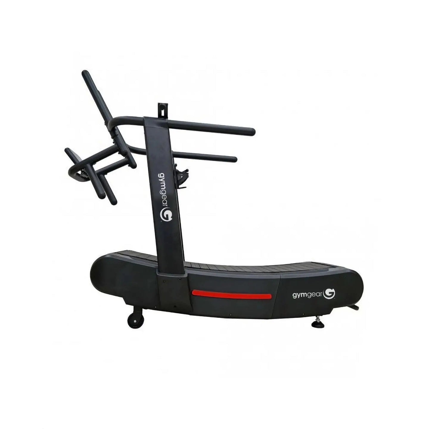 Gym Gear Curve 2.0 PLUS treadmill with digital display and running belt, designed for cardio workouts and home fitness.