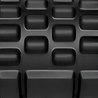 Black Gym Gear deep tissue foam roller for muscle massage and recovery, studio accessories for fitness and therapy.