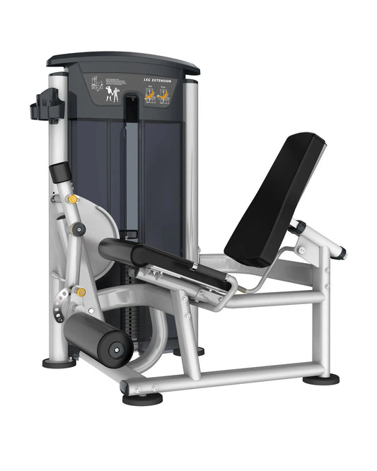 Gym Gear Perform Series Pin Loaded Leg Extension machine with padded seat and adjustable weight settings for effective leg workouts.