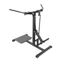 Gym Gear Pro Plate Loaded Standing Chest Fly machine with padded handles and adjustable weight plates for strength training.