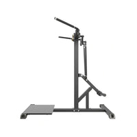 Gym Gear Pro Plate Loaded Standing Chest Fly machine with adjustable bench and weight plates for upper chest workout.