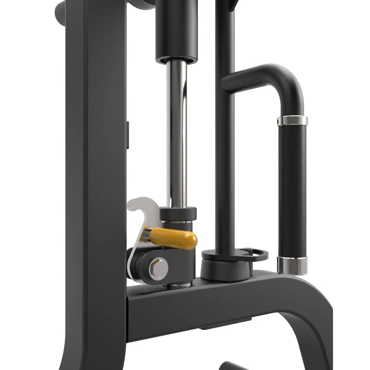 Gym Gear Pro Plate Loaded Vertical Leg Press machine with padded seat and foot platform for lower body workout.