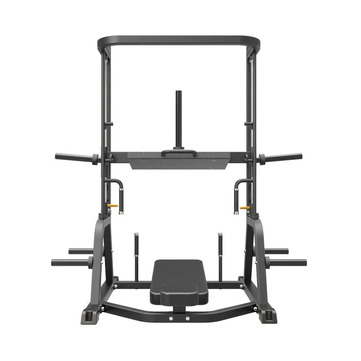 Gym Gear Pro Plate Loaded Vertical Leg Press machine with padded seat and weight plates for lower body strength training.