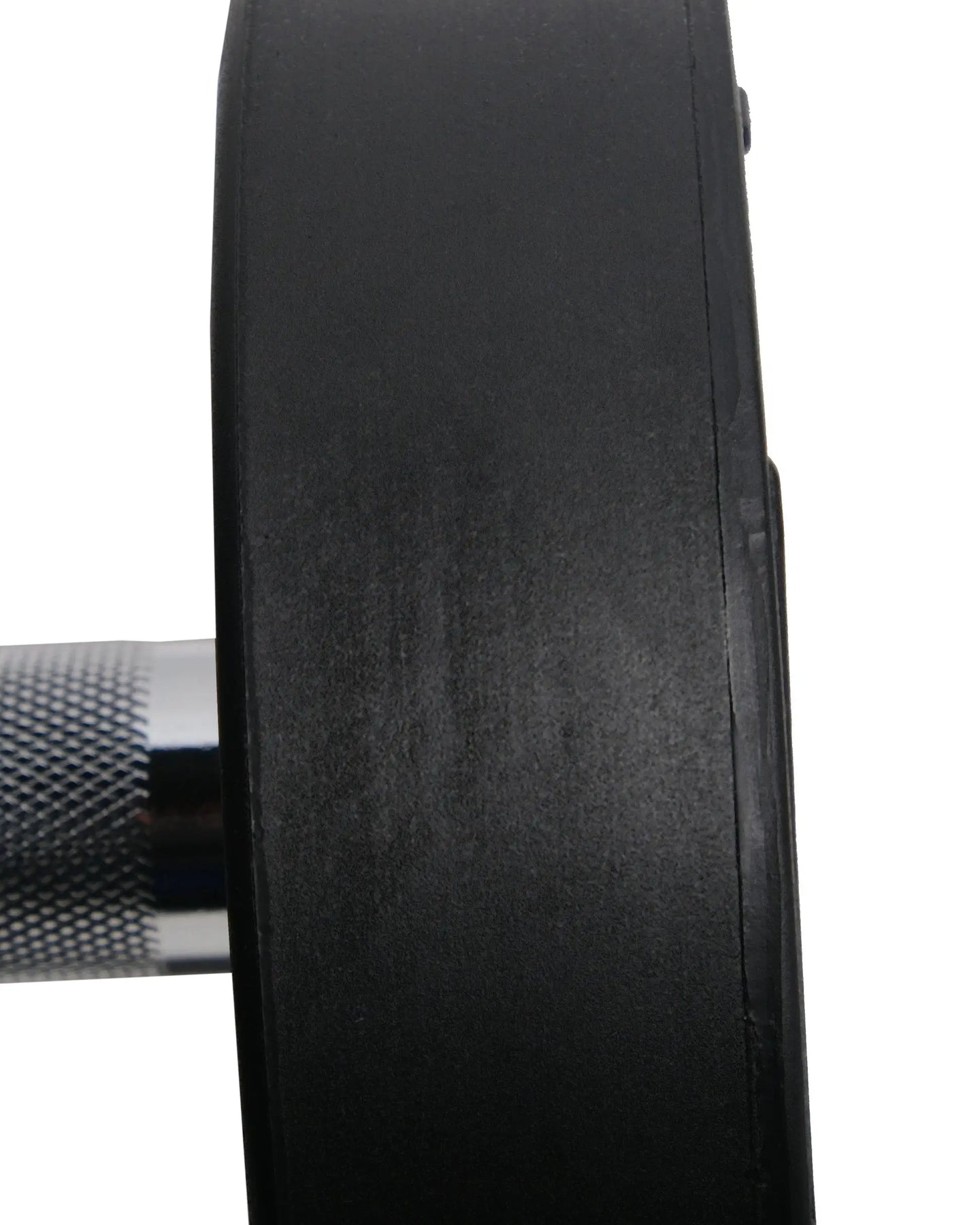 Gym Gear Pro rubber dumbbell with textured grip and weight markings, ideal for strength training workouts