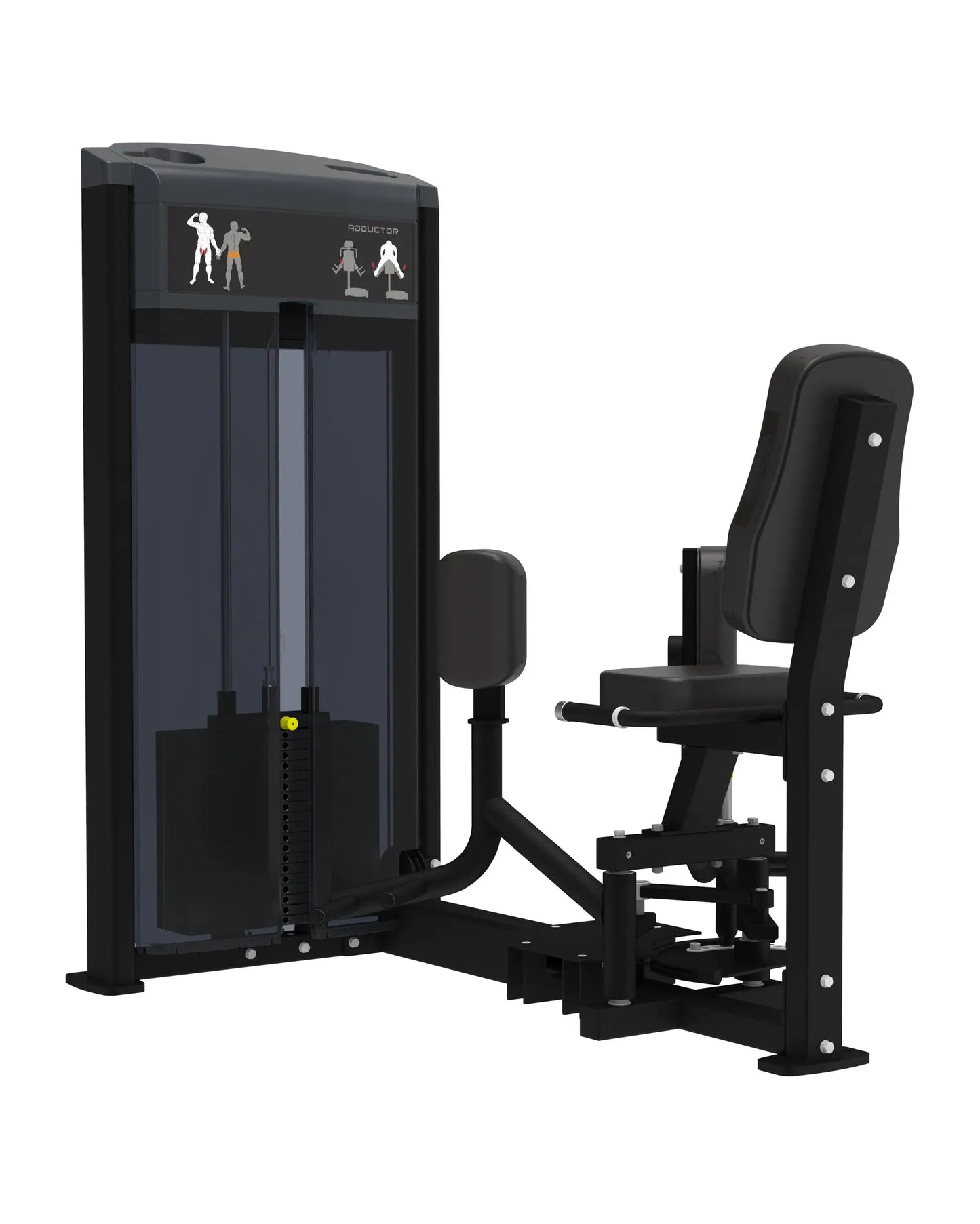 Gym Gear Pro Series Inner Thigh exercise machine, pin-loaded fitness equipment for inner thigh workouts.
