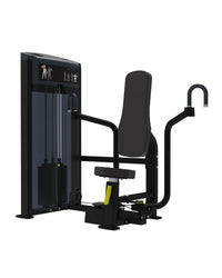 Gym Gear Pro Series Pin Loaded Pec Deck machine for chest muscle workouts, featuring adjustable seat and weight stacks.
