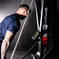 Gym Gear Ski Max 2.0 cardio machine with adjustable handles and display screen for indoor skiing workouts.