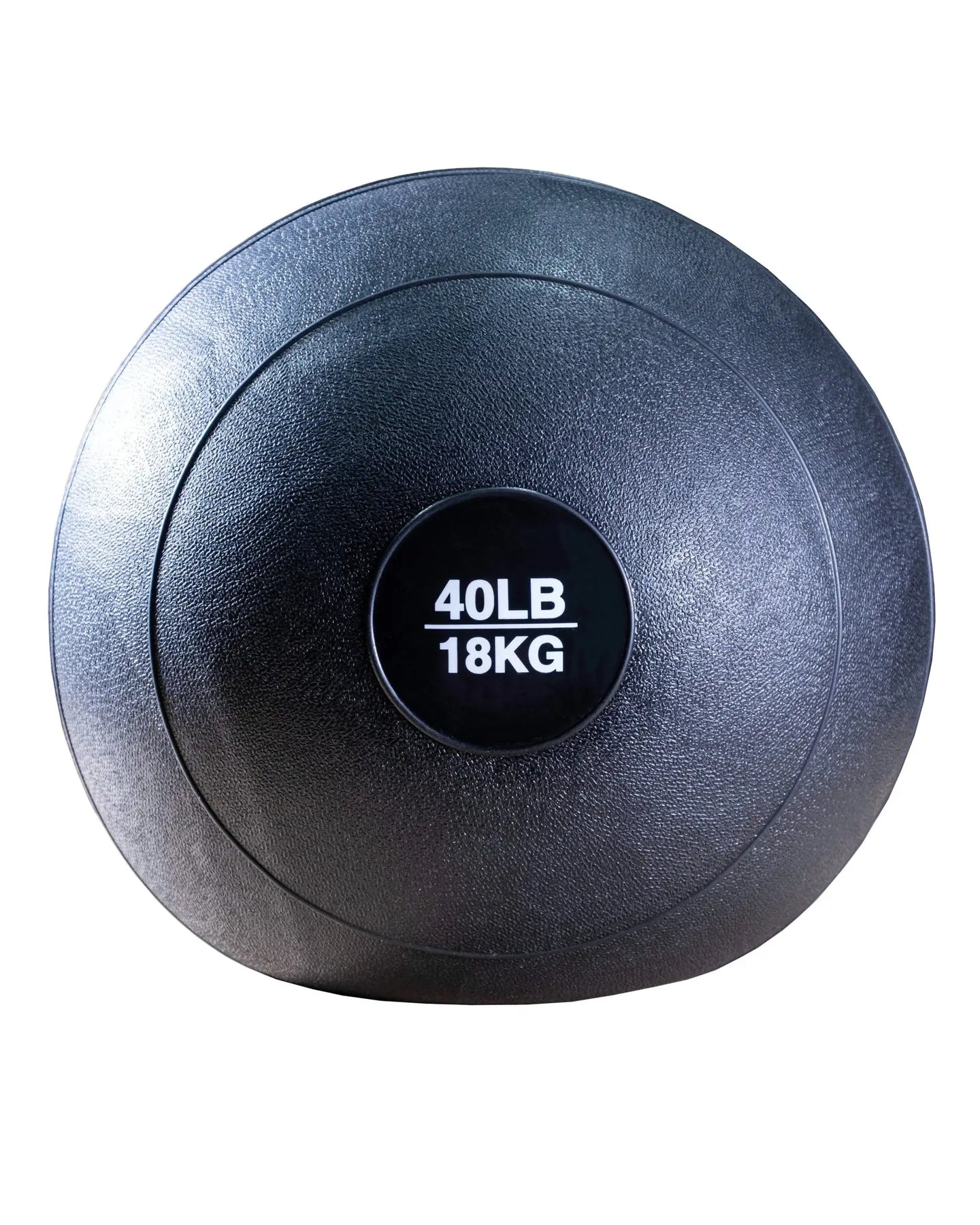 Gym Gear slam ball 18kg (40lb) for strength training, showing a durable rubber exterior and handle for dynamic workouts.