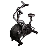 Gym Gear Tornado Airbike Black Edition upright exercise bike with digital display and adjustable handlebars.