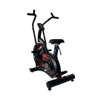 Gym Gear Tornado Airbike for exercise, featuring a sturdy frame, adjustable seat, and digital display for cardio workouts.