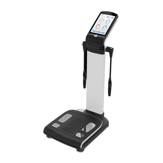 Mediana IC50 Body Analyser showing digital display and control panel for body composition analysis.