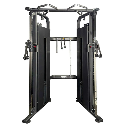 Gym Gear Pro Series Dual Adjustable Pulley with full shroud, pin-loaded exercise equipment for versatile strength training.