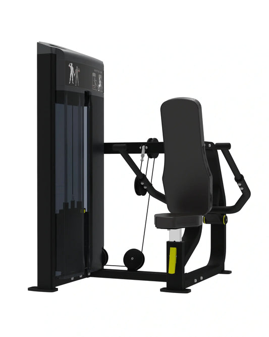 Gym Gear Pro Series seated dip machine with pin-loaded design for upper body strength training.