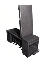 Pro Series studio HIIT bench black padded weight bench with adjustable backrest and integrated storage compartments