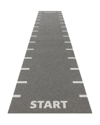Gym Gear sprint track with start, finish, and 0.5 meter line markings in grey, featuring snag-resistant design for athletic training.