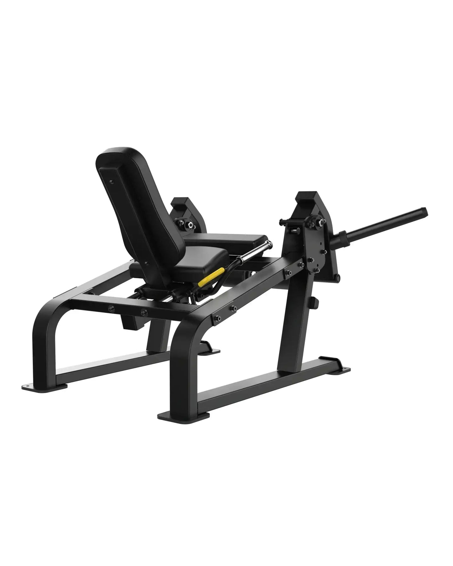 Plate-loaded Gym Gear Sterling Series Leg Extension bench with padded seat and adjustable settings for targeted quadriceps workout.